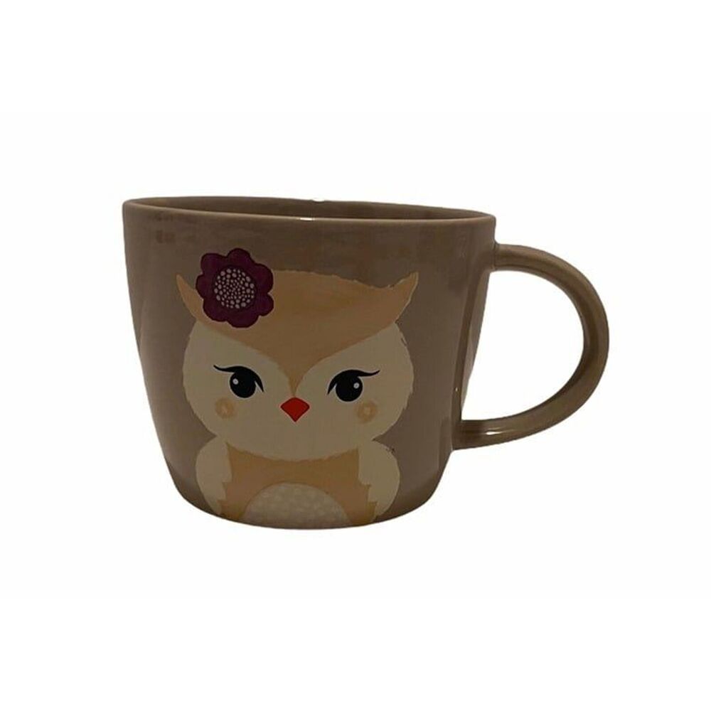 Owl Coffee Mug with Handle Unbranded Sand Tan Color Standard Size